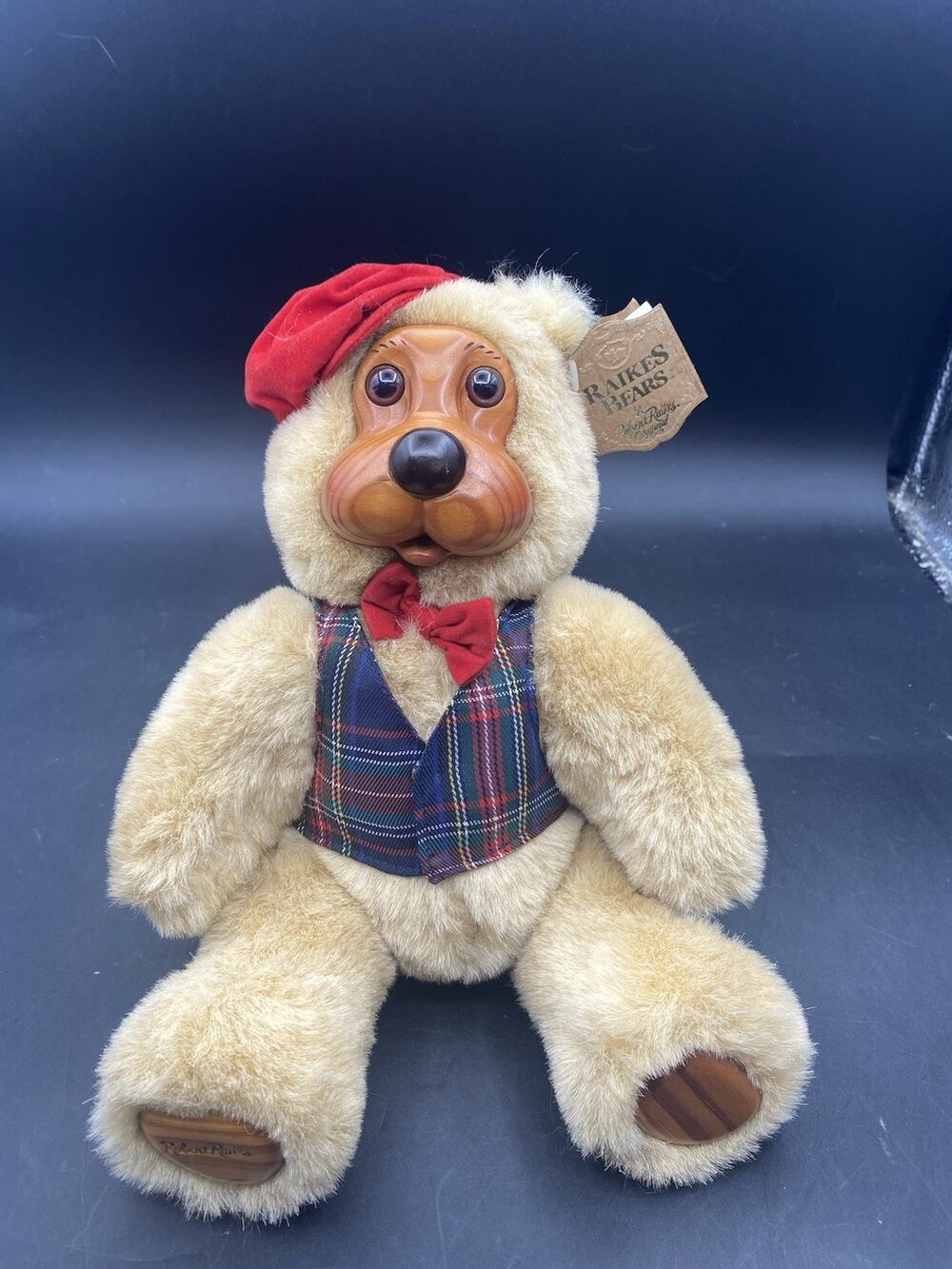 Raikes Bears Papa Bear Applause Vintage Collectible Plush/ Wood Teddy Bear